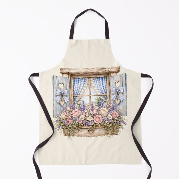 Item preview, Rustic Cottage Window Flower Box | Cottagecore Floral Window Illustration designed and sold by looplandger.