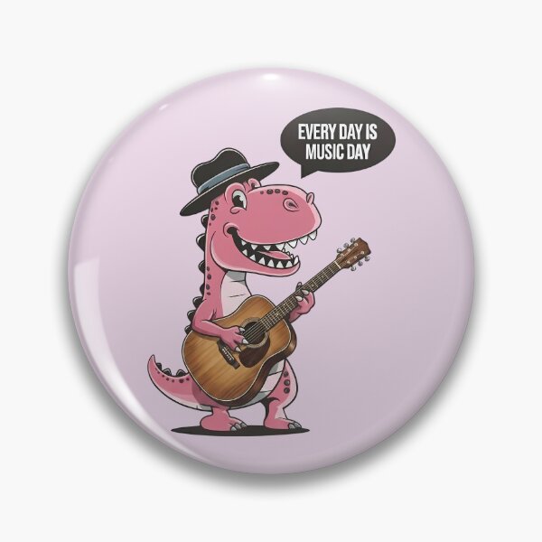Item preview, Pink Guitar Dinosaur - World Music Day designed and sold by Art-Arcade6.