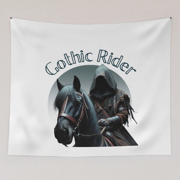 Item preview, Gothic Rider Dark Medieval Knight Horse Fantasy Warrior Vintage Design designed and sold by DrimitStore.