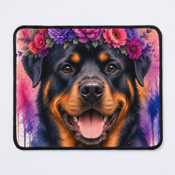 Item preview, Floral Rottweiler designed and sold by Weird & wonderful .