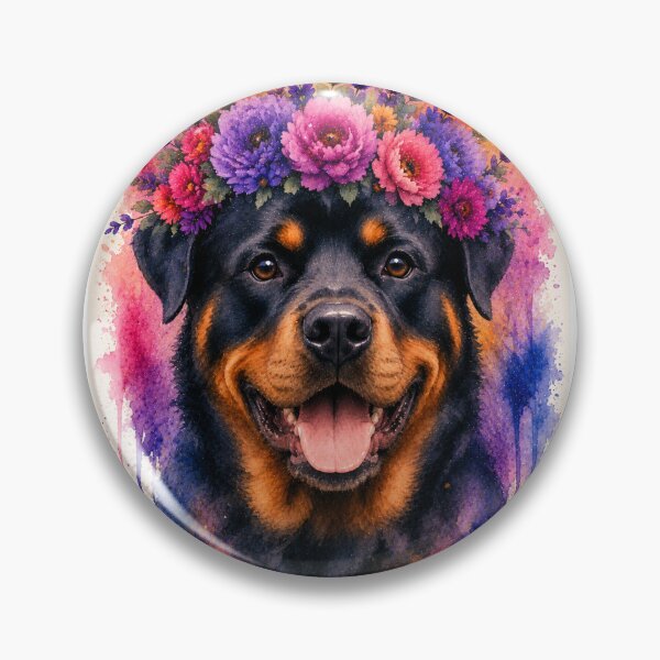 Item preview, Floral Rottweiler designed and sold by Weird & wonderful .