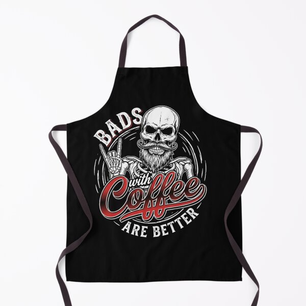 Item preview, Bads With Coffee Are Better Skeleton Skull Coffee Lover Vintage Gothic Biker Design designed and sold by Trendymindvibes.