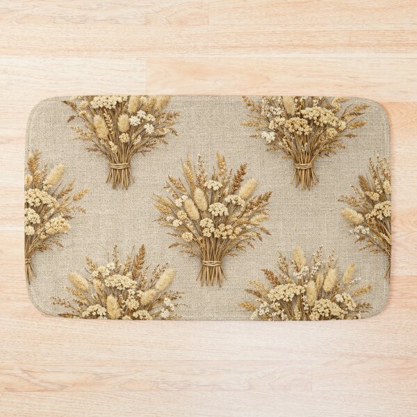 Item preview, Dried Beige Meadow Flower Bouquet Pattern designed and sold by Owcomm.