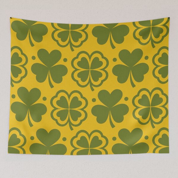 Item preview, Green Shamrock Four Leaf Clover Pattern designed and sold by Owcomm.