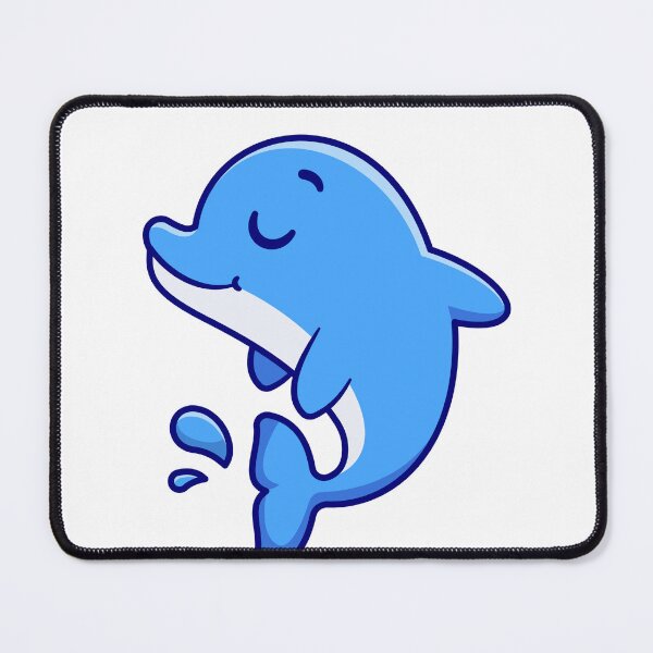 Item preview, Cute Kawaii Jumping Dolphin Minimalist Illustration designed and sold by debbiebento.