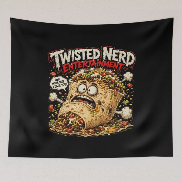 Item preview, Funny Angry Spicy Burrito Monster Wrapped Up With One More Bite Dare designed and sold by TrevorCantela.