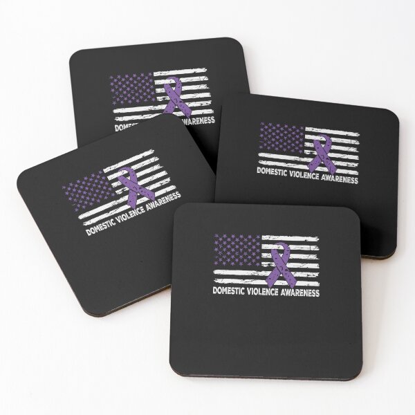 Item preview, Domestic Violence Awareness Purple Ribbon American Flag designed and sold by SiarheiYur.