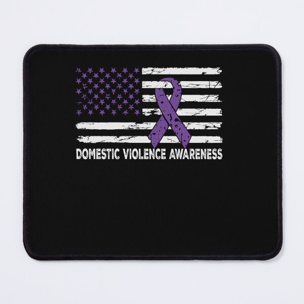 Item preview, Domestic Violence Awareness Purple Ribbon American Flag designed and sold by SiarheiYur.
