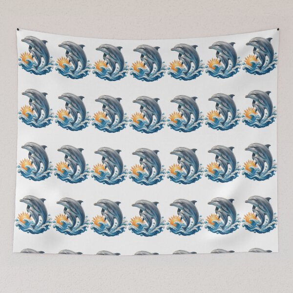 Item preview, Mother And Baby Dolphin Sunrise designed and sold by Passionread.