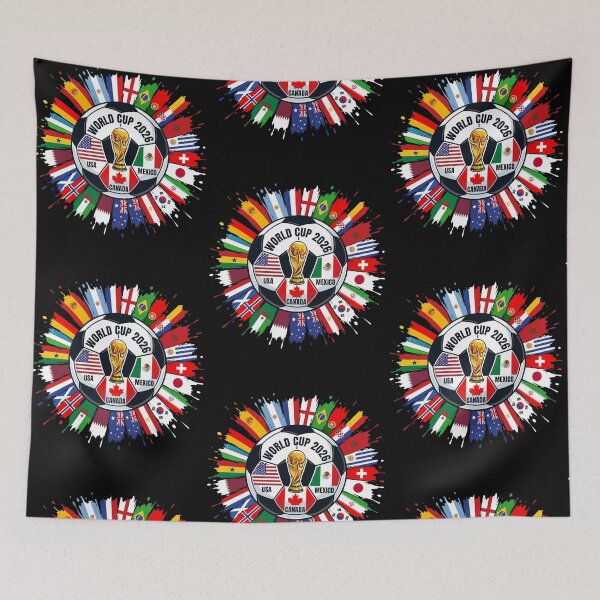 Item preview, World 2026 Cup Soccer Ball Flags International Football Fan designed and sold by issan-exe.