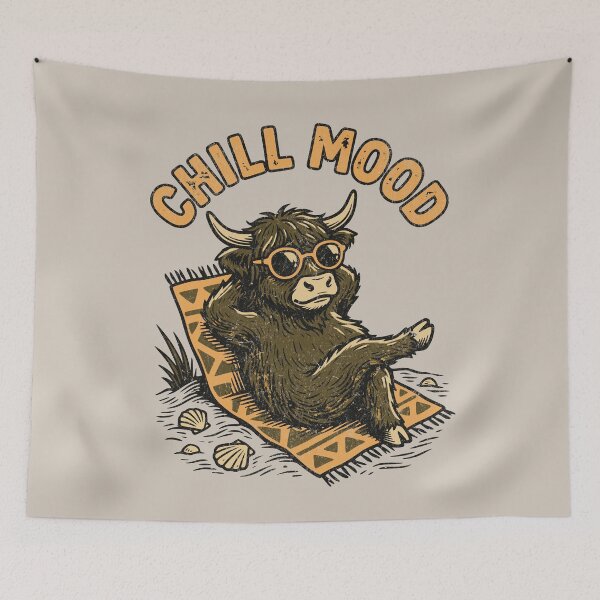 Item preview, Chill Highland Cow On Sunny Beach designed and sold by AwesomeBeyondLimits.