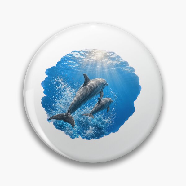 Item preview, Underwater Mother And Baby Dolphins designed and sold by Passionread.