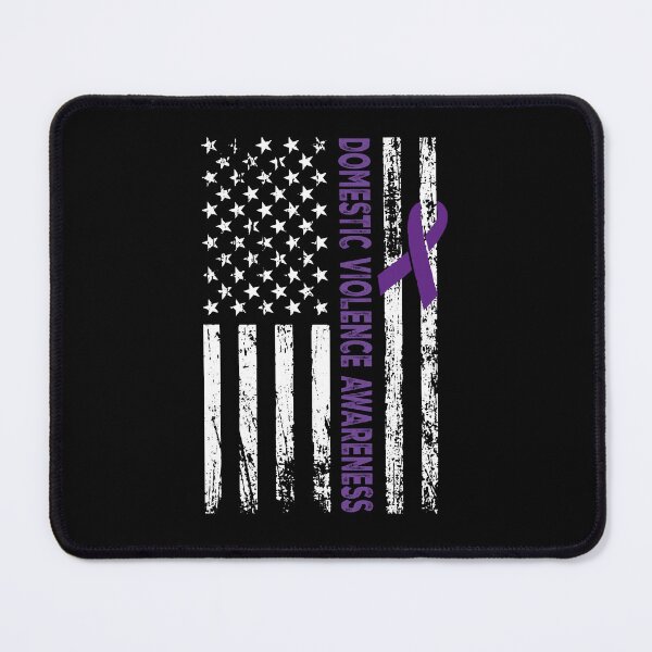Item preview, Domestic Violence Awareness Purple Ribbon American Flag designed and sold by SiarheiYur.