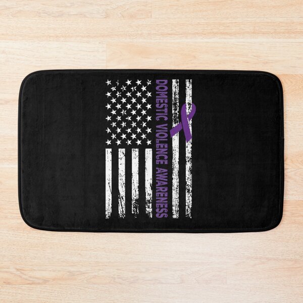 Item preview, Domestic Violence Awareness Purple Ribbon American Flag designed and sold by SiarheiYur.
