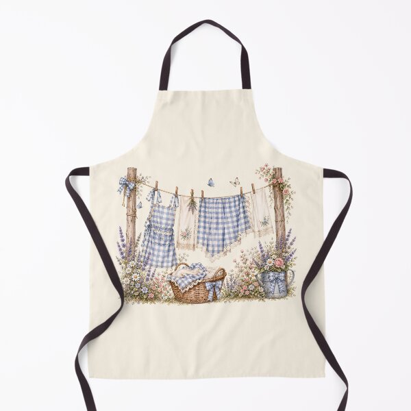 Item preview, Cottagecore Laundry Day Clothesline | Rustic Farmhouse Floral Illustration designed and sold by looplandger.
