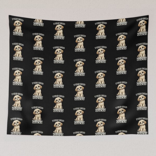 Item preview, I Was Told There Would Be Snacks Funny Dog Grooming Cartoon Puppy designed and sold by Rudinho102.