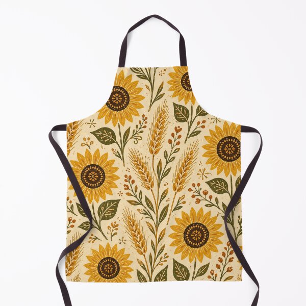 Item preview, Golden Sunflowers and Wheat Harvest Pattern designed and sold by Owcomm.