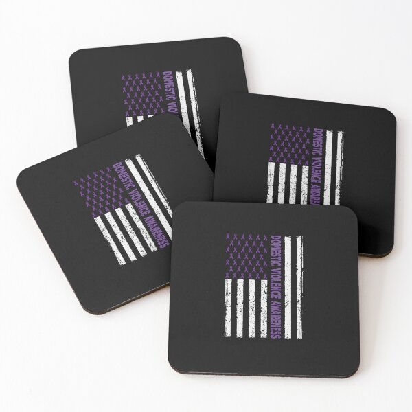 Item preview, Domestic Violence Awareness Purple Ribbon American Flag designed and sold by SiarheiYur.