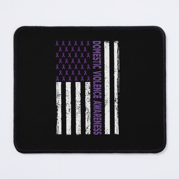 Item preview, Domestic Violence Awareness Purple Ribbon American Flag designed and sold by SiarheiYur.