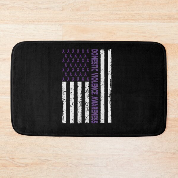 Item preview, Domestic Violence Awareness Purple Ribbon American Flag designed and sold by SiarheiYur.