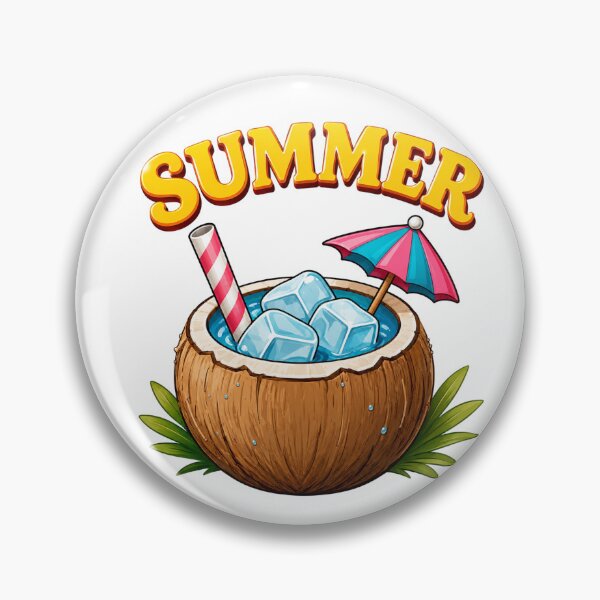 Item preview, Summer Coconut Drink — Tropical Vibes T-Shirt Gift for Beach Lovers designed and sold by Inka Moon Design.