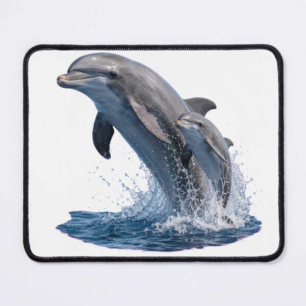 Item preview, Mother And Baby Dolphins Jumping designed and sold by Passionread.