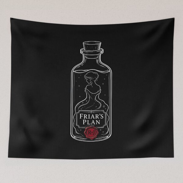 Item preview, Romeo and Juliet Friars Plan Potion Bottle Line Art designed and sold by Fenay Designs.