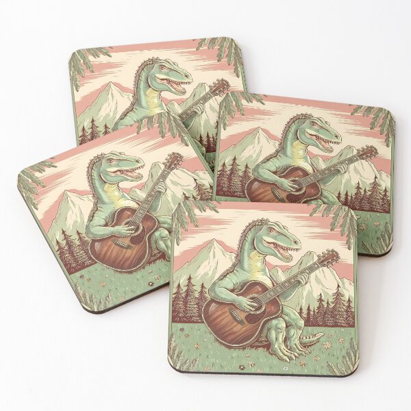 Item preview, Dinosaur with Acoustic Guitar - International Music Day designed and sold by Art-Arcade6.