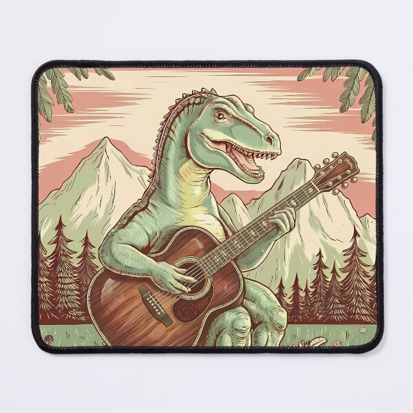Item preview, Dinosaur with Acoustic Guitar - International Music Day designed and sold by Art-Arcade6.