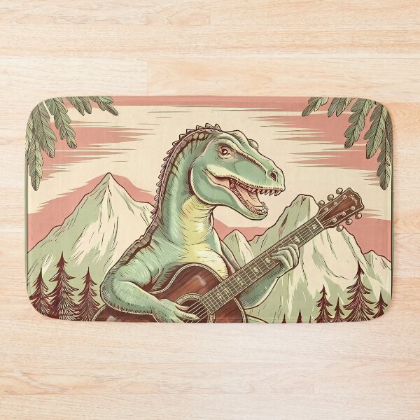 Item preview, Dinosaur with Acoustic Guitar - International Music Day designed and sold by Art-Arcade6.