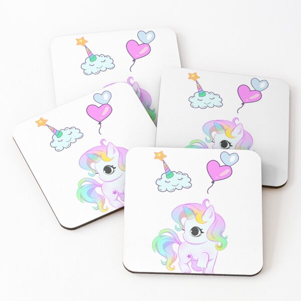 Item preview, Cute Pastel Unicorn with Hearts & Magic designed and sold by Emianartstudio.