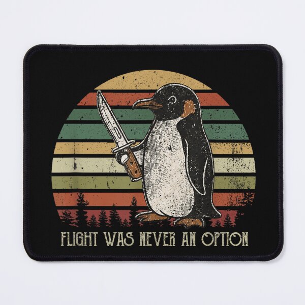 Item preview, Funny Vintage Sunset Penguin Holding Knife Flight Was Never An Option designed and sold by CiranoSkasnot.
