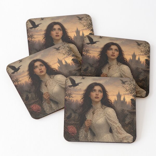 Item preview, Mina Murray - Dracula by Bram Stoker Victorian Gothic Oil Painting designed and sold by BanaArtbyBB.