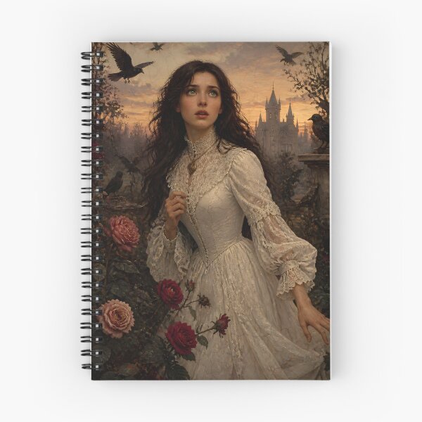 Item preview, Mina Murray - Dracula by Bram Stoker Victorian Gothic Oil Painting designed and sold by BanaArtbyBB.