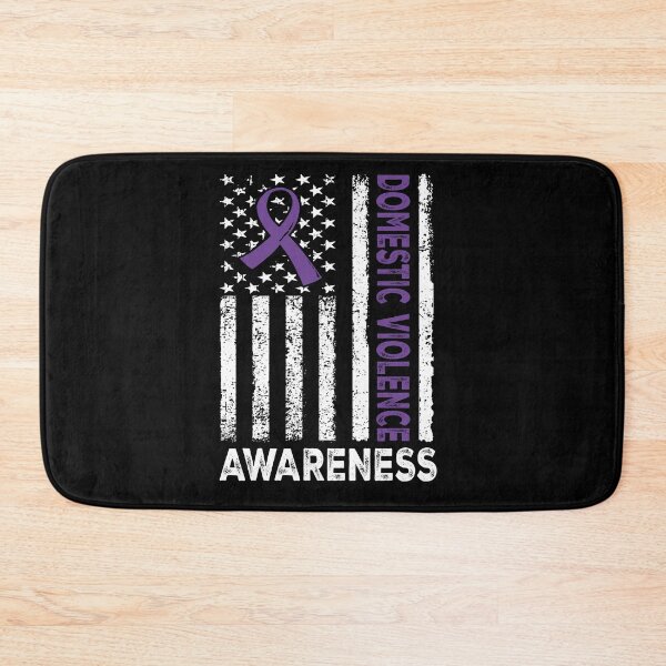 Item preview, Domestic Violence Awareness Purple Ribbon American Flag designed and sold by SiarheiYur.