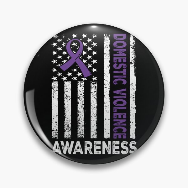 Item preview, Domestic Violence Awareness Purple Ribbon American Flag designed and sold by SiarheiYur.