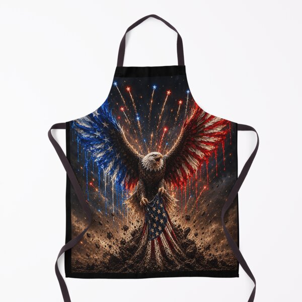 Item preview, Majestic American Flag Patriotic Bald Eagle Screaming In Fireworks Paint Splatter designed and sold by CiranoSkasnot.