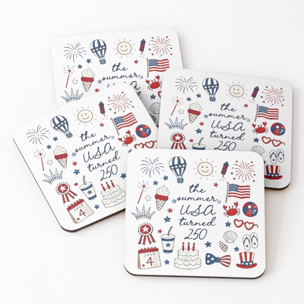 Item preview, Cute Summer 4th Of July Doodles The Summer USA Turned 250 designed and sold by CiranoSkasnot.