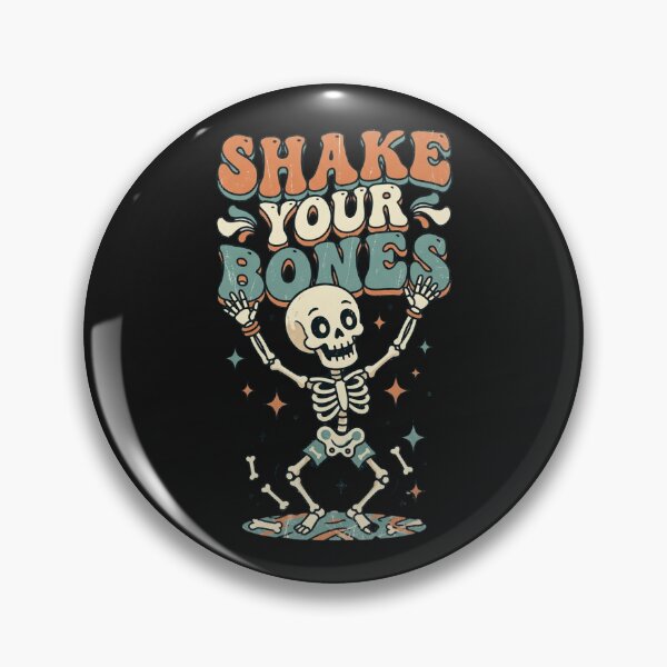 Item preview, Shake Your Bones Funny Dancing Skeleton Retro Groovy Halloween Spooky Design designed and sold by ASfindsStore.