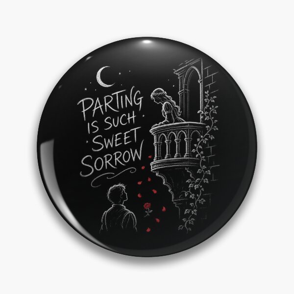 Item preview, Romeo and Juliet Parting Is Such Sweet Sorrow Balcony Sketch Art designed and sold by Fenay Designs.