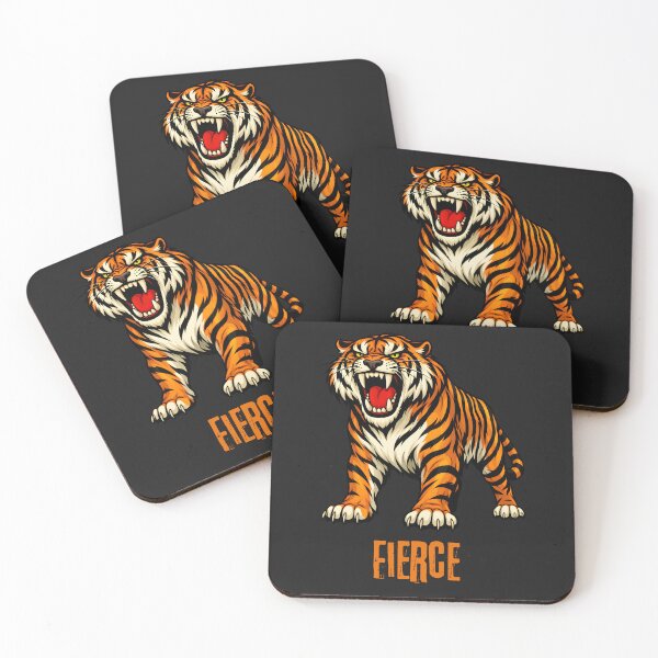 Item preview, Fierce Roaring Tiger Motivational Sticker and T-Shirt designed and sold by ROARSOME DESiGNS.