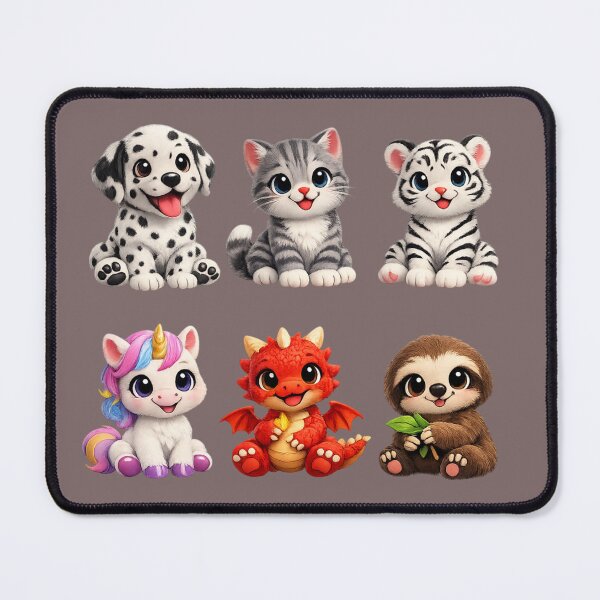 Item preview, Cute Baby Animals Fantasy Character Set designed and sold by krujoArt.