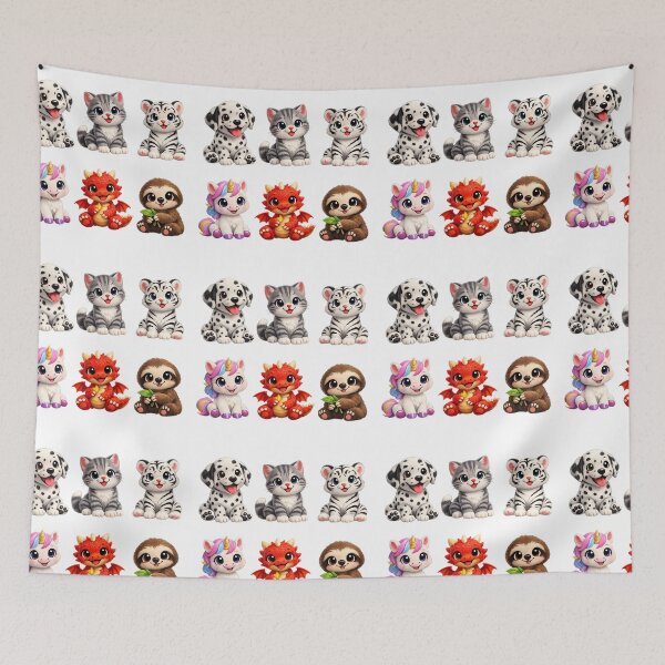 Item preview, Cute Baby Animals Fantasy Character Set designed and sold by krujoArt.