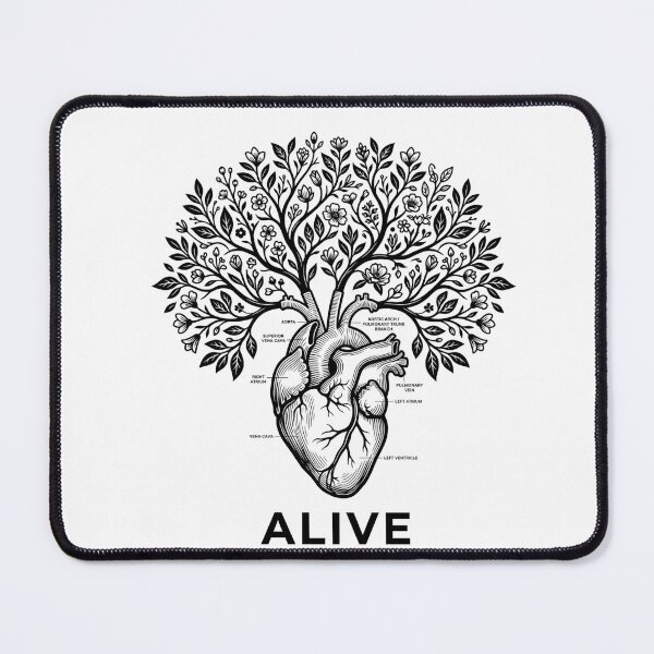 Item preview, Anatomical Heart Blooming Tree Premium Medical Blueprint Sticker designed and sold by Mr-wow.