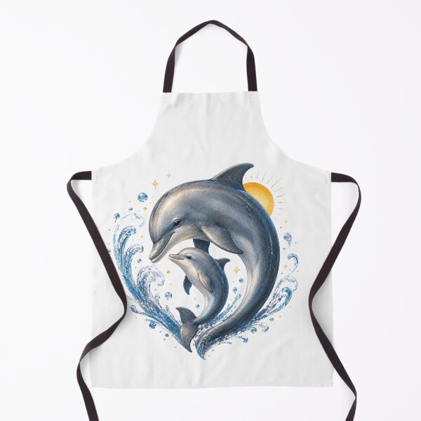 Item preview, Mother And Baby Dolphin Ocean Splash designed and sold by Passionread.