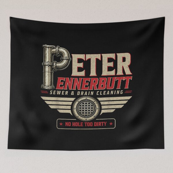 Item preview, Vintage Retro Distressed Peter Ennerbutt Sewer Drain Cleaning No Hole Too Dirty designed and sold by Clyrexor.