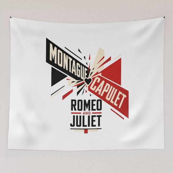 Item preview, Romeo and Juliet Montague Capulet Geometric Abstract Poster designed and sold by Fenay Designs.