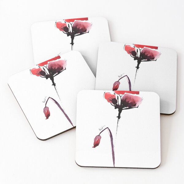 Item preview, Poppy drawing in India ink designed and sold by CelineViolet360.
