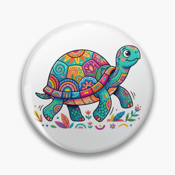 Item preview, Colorful Turtle Art – Cute Boho Sea Turtle Design designed and sold by PlumArtDesign.