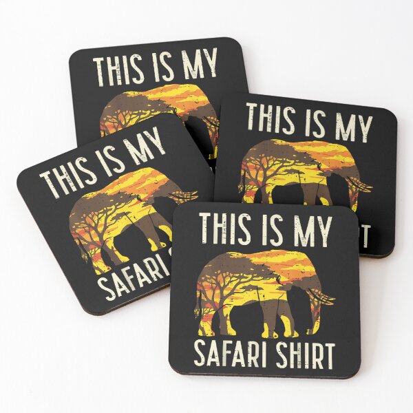 Item preview, Vintage Sunset African Elephant Wilderness Wildlife Adventure Graphic This Is My Safari Shirt designed and sold by Clyrexor.